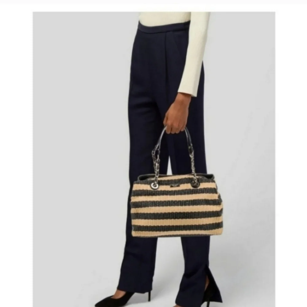 RARE HTF VINTAGE KATE SPADE NEW YORK Raffia Shoulder Bag